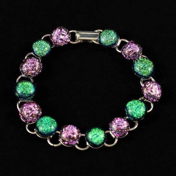Frosted Summer & Autumn Bracelet 8in Silver-Plated