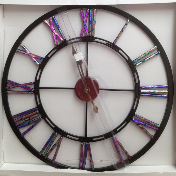 Black Wrought-iron ‘Twizzle’ Wall Clock